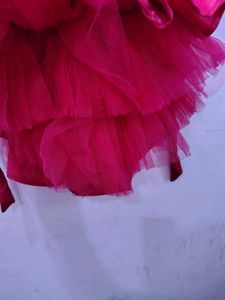 Adorable Red Baby Dress with Flower Accents