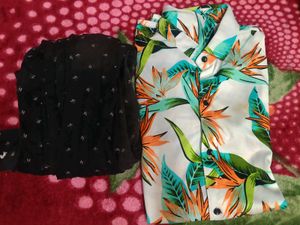 combo set Men's Tropical & Black Shirt Comb