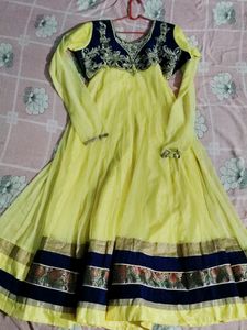 Yellow Anarkali Dress