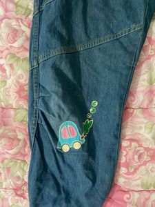 Unique Denim Pants with Fun Patches