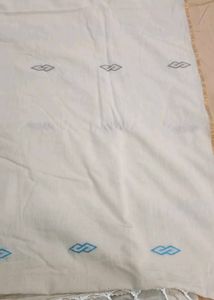Elegant Grey &amp; White Saree