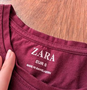 Cotton Maroon Crop Top