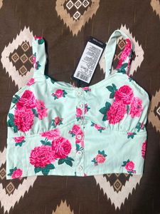 Floral Print Crop Top