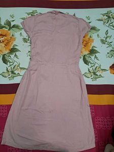 Elegant Pink Wrap Dress