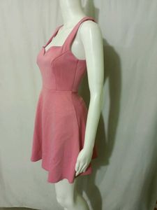 Imported Cute Pink Fit and Flare Dress fixed Price