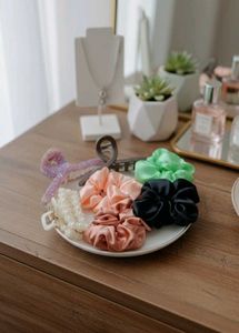Soft Silk/Satin Scrunchie set of 2 at ₹130 only