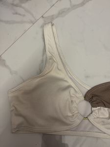 Colorblock Ring Detail Bikini Top
