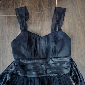 Elegant Black Chiffon Dress