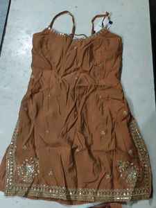 Orange Ethnic Kurta Set with Palazzo