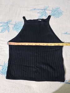 Ribbed Black Tank Top