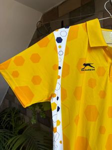 Men's Yellow Athletic Polo Shirt