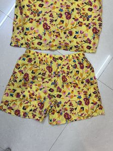 Co-Ord Vibrant Floral Print Short Sleeve Shirt