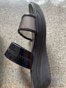Stylish Black Mesh Sandals