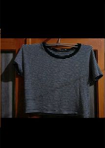 Striped Cropped Tee