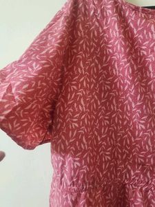 Pink Floral Print Mini Dress