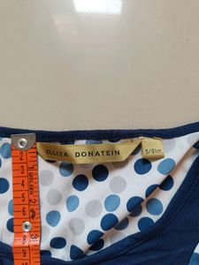 Beautiful White And Blue Polka Dot Top
