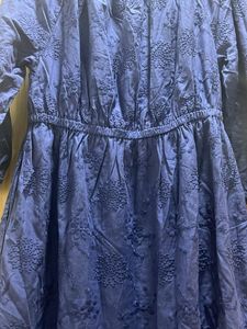 Beautiful Blue Embroidered Maxi Dress