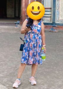 Western Mini Dress With Flowers Prin