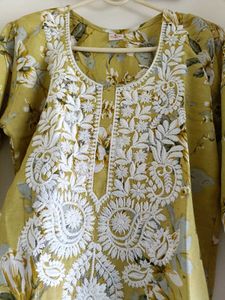 Beautiful Yellow Floral Kurta