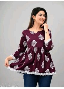 Elegant Floral Print Kurta