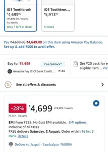 Oral B io Series 3 Electric Toothbrush