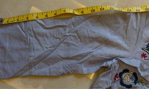 Monsoon Blue Striped Embroidered Top