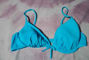 Blue Halter Neck Bikini  bra