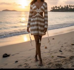 Striped Crochet Beach Dress