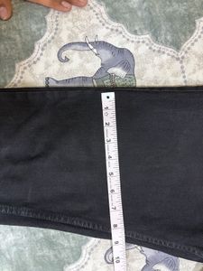 Black catorised  straight fit jeans