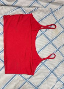 Red Spaghetti Strap Tank Top