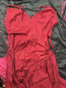Red Fit &amp; Flare Mini Dress