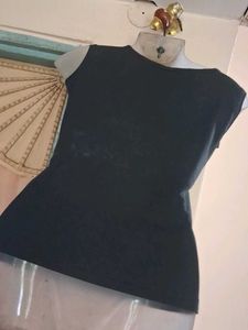 Stylish Dark Grey Graphic Print Top
