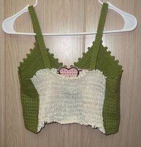 Crochet Bow Crop Top