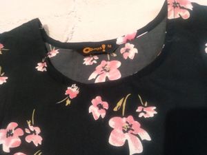 Black Floral Top