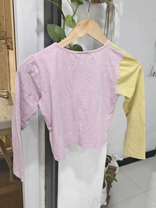 Cute Colorblock Long Sleeve Top nd pant coordset