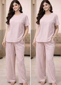 Pink Textured Coordset