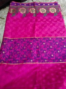 Elegant Pink unstitched 2 Kurta Set with bottom fa