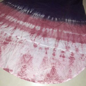 Tie-Dye Sleeveless Purple Kurti - Women