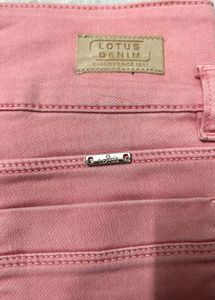 Lotus High Waist Pink Denim Jeans | Waisst 28