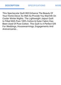 Blue Patterned Quilt Wait 1.850