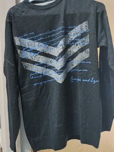 Men's Black Graphic Print Sweater