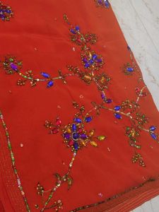 Designer Saree With Heavy Work