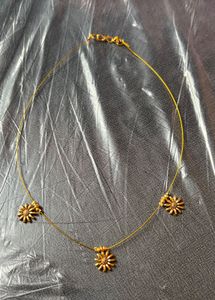 Trending invisible Sunflower Necklace &amp; Earring Se