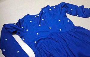 Royal Blue Embroidered Kurta Set