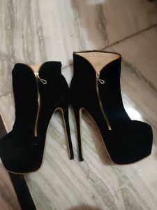 Black Velvet Boots