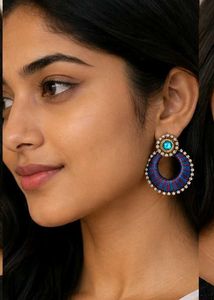 Boho Silk Thread Hoop Earrings combo 3
