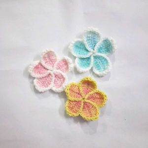 Crocheted Flower HairClips (Any 1)