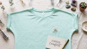 Cyan colour top