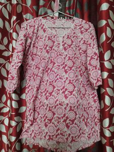Pretty Pink Floral Kurta