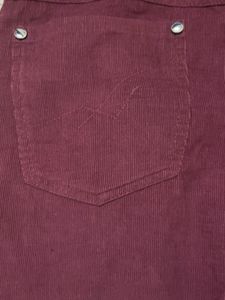 Burgundy Corduroy flare pants